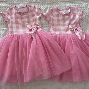 (1) Taylor Joelle Pink Gingham Tulle Barbie Dresses size 6 (2 dresses available)